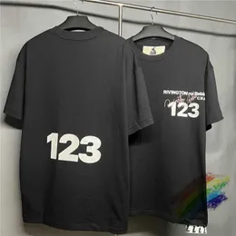 Camisetas masculinas pretas RRR-123 camisetas masculinas femininas 1 1 versão superior RRR 123 casual estilo verão camisetas camisetas T221130