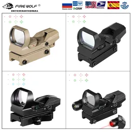 Red olografico energia Dot Scope 11mm / 20mm Cannocchiale a coda di rondine Reflex Ottica Sight Per Fucile da caccia Pistola Airsoft Tattico Sniper