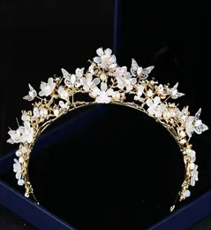 Br￶llop brud tiara rhinestone headpieces crystal brud pannband h￥r tillbeh￶r kv￤ll brud kl￤nningar huvudbitar h￥r band1390766