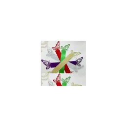 Portatovaglioli Cinque colori Portatovaglioli Scava fuori Design Farfalla Portatovaglioli Anelli per la cerimonia nuziale Addio al nubilato Bomboniera Decor 0 35Rs B Drop Dhz7D