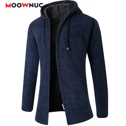 Herrtröjor Cardigan LongeeLeVes Solid Fashion Coat Thick Casual Slim Classic Keep Warm Male Spring Autumn Hats Moownuc 221130