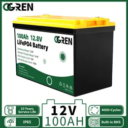 12V 24V 100AH ​​200AH LIFEPO4 Batteri litium järnfosfat laddningsbart batteri inbyggt BMS för RV EV Solar Power System House