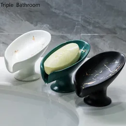 Portasapone 1pc Piatto portatile in ceramica di lusso leggero Cucina Accessori per il bagno Supporto per lo scarico Contenitore per esposizione Regalo di nozze 221130