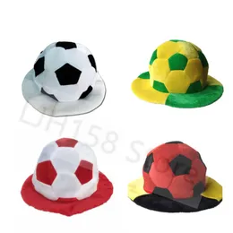 Party Hats Carnival Party Boy Football Soccer Fans Cap Funny Hat White Black Football Headdress Adult Cosplay Dress Up Accessories 221201