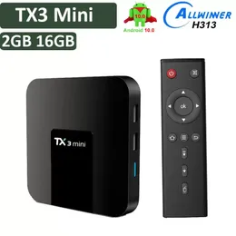 Android 10 OTT TV Box Tx3 Mini Allwinner H313 Quad Core 2GB 16GB 4K Smart Streaming Media Player
