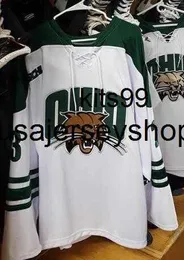 Ohio Bobcats de Ohio, #16 HARTMAN #11 HARRIS #10 LUBIN HOCKEY JERSEYS Mens.