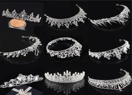 2020 In Stock Rhinestone Crystal Wedding Party Prom Homecoming Crowns Band Princess Bridal Tiaras Hair Accessories Fashion2269273