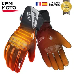 Fünf Finger Handschuhe Beheizt Motorrad Winter Warme Moto Wasserdichte Wiederaufladbare Heizung Thermal Für Schneemobil 221202