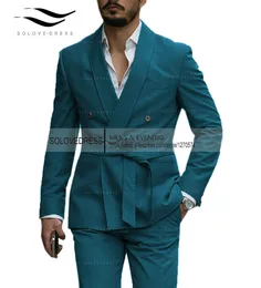 Mäns kostymer blazers mens blazer luxery designerstyle western skräddarsydd kostym lapel bälte smoking gentleman textur fast färg unik design 221201