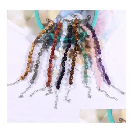 Beaded Women Gravel Beaded Strands Bracelet Crystal Handmade Fashion Bracelets Irregar Colored Hand Ornaments String Jewelry Drop De Dhomf