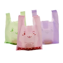 Gift Wrap 100pcs/lot Supermarket Shopping Plastic bags Materiat Vest Cosmetic Bags Food packaging bag 221202