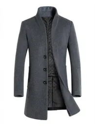 Misto lana da uomo Cappotti da uomo Giacche Inverno addensato caldo tinta unita Trench di lana Cappotto lungo sottile Capispalla Soprabito da uomo e giacca 221201