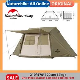 Tält och skydd Naturehike One-Piece Bracket Camping Tält Bygg snabbt Rainproakt Ridge Portable Outdoor Family 3-4 People
