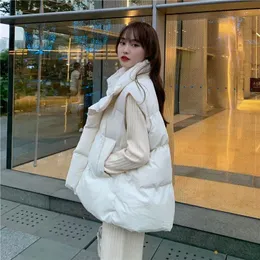 Kadın Yelekleri Kadın Kış Palto Yastıklı Ceket Yelek Kırpılmış Hardigan Kolsuz Üstler Ceket Sıcaklığı Kore Moda Gevşek Toptan 221202