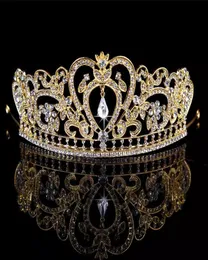 Bling Altın Gümüş Kristaller Düğün Taçları 2019 Gelin Pırlanta Takı Rhinestone Kafa Kaçağı Kraliyet Aksesuarları Partisi Balo Tiara 7099621