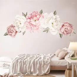 Duvar çıkartmaları 2022 Büyük Şakayık Çiçek Sticker Romantik Yatak Odası Ekran Çocuk Odası Çıkartmaları Kreş Sanatları 40 60cm DIY Ev Dekorasyon