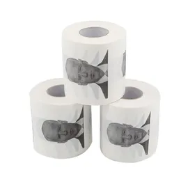 Novel Joe Biden toalettpapper servetter rullar roliga humor gaggåvor kök badrum trä massa vävnad tryckt toaletter papper servett P1202