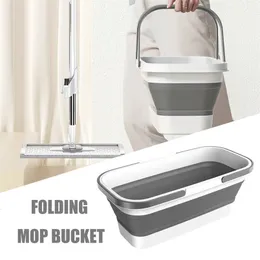 Buckets Foldable Mop Bucket Collapsible Portable Wash Basin Dishpan With Handle Fishing Pail Tools Large-capacity Barrel Effective 221202