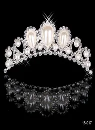 Rhinestone Pearls Crowns Jewelries Cheap Bridal Tiaras Wedding Party Bridesmaid Hair Accessories Headpieces Hair Band For Brides H5495569