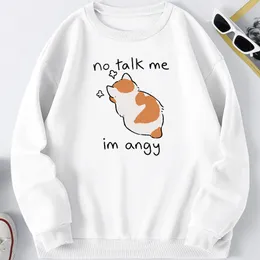 Mens Hoodies Sweatshirts No Talk Me Im Angy Hoodie Anime Sweatshirt Korean Style Trapstar Crewneck Spring Autumn Pullover Men Jumper 221202