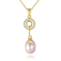 New Pearl Pendant Necklace S925 Sterling Silver Set 3A Zircon Box Chain Necklace Europeany Women Women Collar Chair