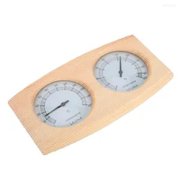 Pocket Watches Thermometer&Hygrometer 2 In 1 Wood Hygrothermograph Room Accessories