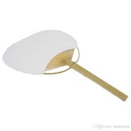 Paddle Hand F￣s com quadro de bambu e manuseio de festas de casamento Favors Paddle Paper Fan Spanis Fan Wholesale LZ1965