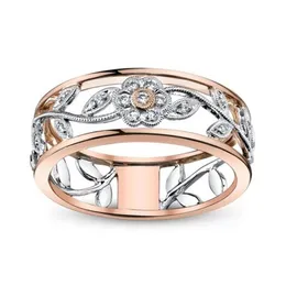 Band Ringe Mode Jewely Ausgehöhlte Blume Ziron Ring Dame Ringe Drop Lieferung Schmuck Dhppm