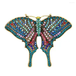 ブローチシンディXiangラインストーン蝶女性のための美しい昆虫ピン2色利用可能なビンテージファッション冬のアクセサリー