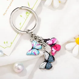 Renkli yağ damlayan kelebek kolye anahtar zinciri anahtarlık moda anahtarlık çantası kolye