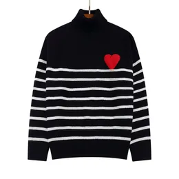 Men's Sweaters designer sweater man woman three colors knit Love A womens turtleneck fashion letter black white high collar stripe long sleeve clothes Top 20ss S15I