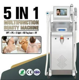 Clinic use ipl opt laser hair removal machine skin tightening nd yag laser tattoo remove 5 IN 1 multifuction beauty equipment with logo customization