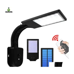 Solar Wall Lights 30LED Outdoor Street Lampa IP65 Wodoodporne oświetlenie do ogrodowego Garażu 4 Tryby robocze zakrzywione Dhmtz