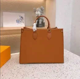 Frau Onthego Totes Handtasche Prägung Große Kapazität Mode Luxus Femme Designer Schulter Taschen Griff Dame Einkaufstasche 33 cm