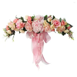 Dekorative Blumen falsche Blume k￼nstliche Simulation Rose Plastikmodell lebenseik mit gr￼nen Bl￤ttern Hochzeitsbogen Dekoration Weihnachtskranz
