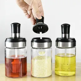 Oszczędzania żywności pojemniki na szklane szklane przyprawy butelka sola sola cukrowa cukier słoik z łyżką kuchenną na miskę cukrową solą solą 221202