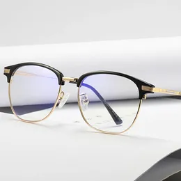 Modische Damen-Sonnenbrille im halbrandlosen Stil, große Augen, TR90 und schlanke Brille mit Metallrahmen