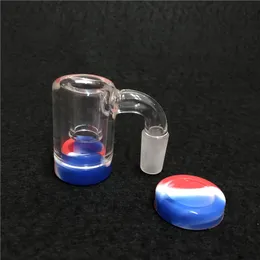 Acessórios de cachecóis de apanhador de cinzas de vidro de 14 mm com 7ml de recipiente de silicone colorido de silicone feminino macho de fêmea para Bong Dab Rig Quartz Banger