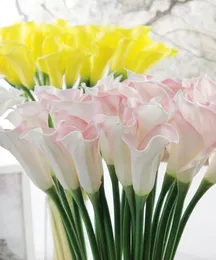 Decorative Flowers 30pcs PU Simulation Flower Feel Curling Calla Lily Fake Alocasia