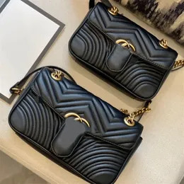 Mini tasarımcı çantaları marmont crossbody çanta kadın çantası chian kaplama altın kese pochettes makyaj habercileri vintage çok boyutlu tasarımcı çanta cüzdan