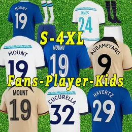 Fãs Jogador Versão Cfc Futebol Jerseys 2022 2023 Pulisic Ziyech Havertz Kante Werner Abraham Chilwell Mount Jorginho Camisa de Futebol