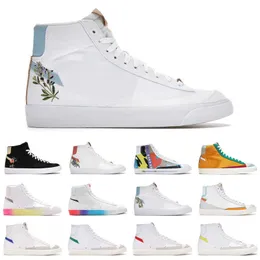 cheaper blazer mid 77 vintage men women running shoes Black White Catechu All Hallows Eve Maize Navy Multi Color Magma ge mens trainers