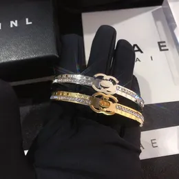 Gold Bangle Sier Deigner Girl Love Diamond Circle Bracelet Claic Brand Jewelry Couple Gift Box Fahion Family