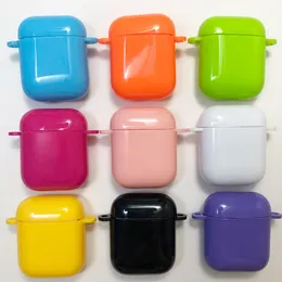 Bunte weiche TPU-Schutzhüllen für Airpods 1 2 Pro Air Pods Airpod-Kopfhörer 3 Kopfhörer-Ladebox Transparente Abdeckung Soft Shell mit Schlüsselanhänger-Haken