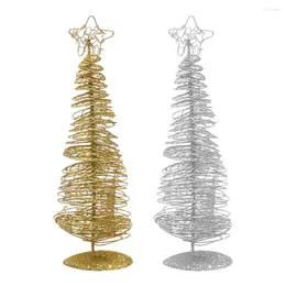 Decorações de Natal 12in Mini Tree Table Decor Decoração Ornamento Vanche os adesivos de festa decors Inverno Home Navidad Noel Presente