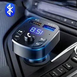 Auto Ladegerät Dual USB FM Bluetooth 5.0 Sender drahtloser Handsfree -Empfänger MP3 -Player Schnelles Auto -Ladungs ​​-LED -Display