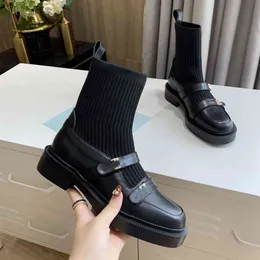 2022 Designer Balencaigaity Boots Shoes Nude Black Pointed Toe Mid Heel Long Short Boots Shoes aam