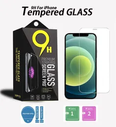 9H Screen Protector dla iPhone 15 Pro Max 14 13 12 Samsung S22 Ochronny szklany film z pakietem detalicznym