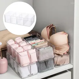 Storage Drawers 4/8 Grids Clear Acrylic Underwear Organizer Boxes Home Divided Drawer Closet Bin Stackable Shelf Dormitory Save Space