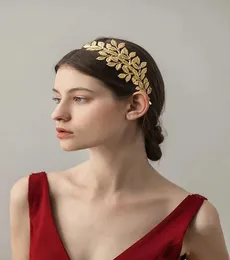 2021 Greek Goddess Hair Vine Tiara Bridal Olive Crown Baroque Baroque Gold Leaf Branch Headpiece Fairy Wedding Jewelry Accessorie8251696